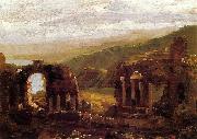 Thomas Cole Ruins of Taormina Norge oil painting reproduction